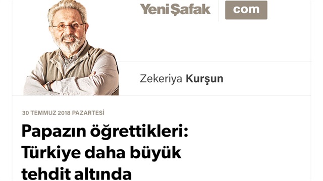 Papazın öğrettikleri: Türkiye daha büyük tehdit altında