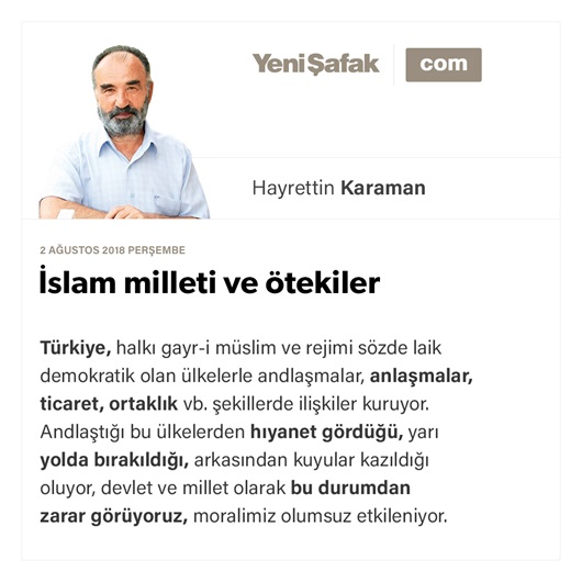 İslam milleti ve ötekiler