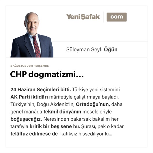 CHP dogmatizmi…