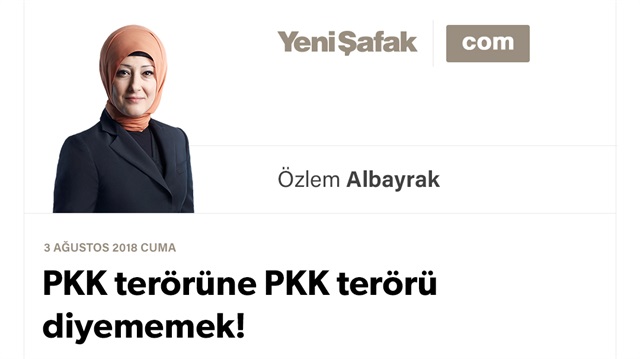 PKK terörüne PKK terörü diyememek!