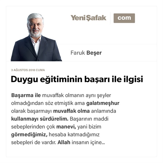 Duygu eğitiminin başarı ile ilgisi