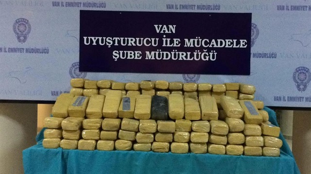 Van Emniyet Müdürülüğü'nün operasyonunda 385 kilo eroin ele geçirildi. Arşiv.
