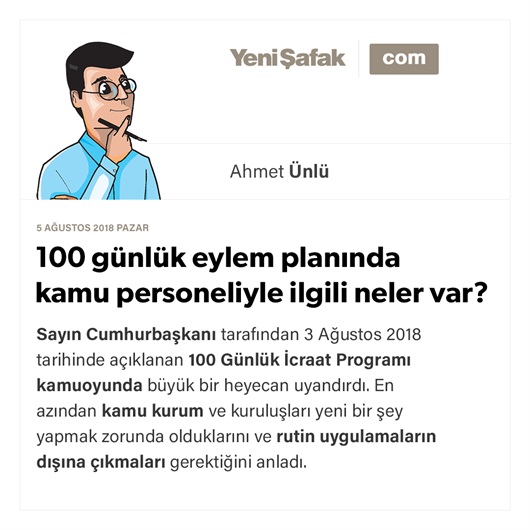 100 günlük eylem planında kamu personeliyle ilgili neler var?