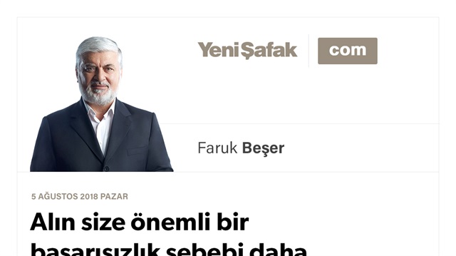 Alın size önemli bir başarısızlık sebebi daha