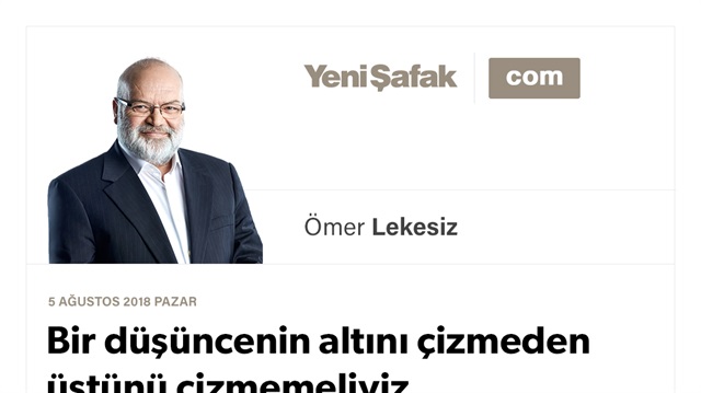 Bir düşüncenin altını çizmeden üstünü çizmemeliyiz