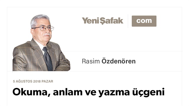 Okuma, anlam ve yazma üçgeni