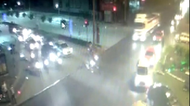 İki motosikletlinin öldüğü kaza kameraya yansıdı