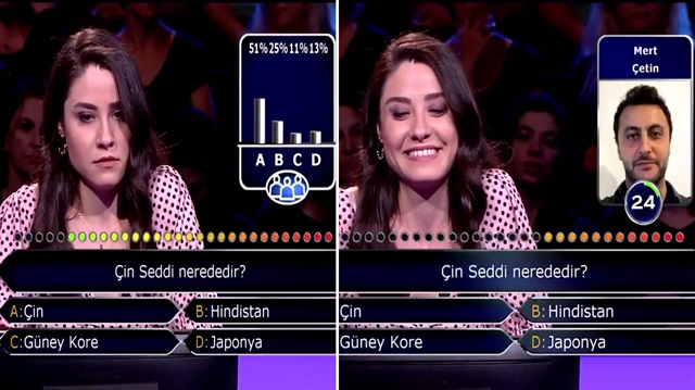 Kim Milyoner Olmak İster'de 'Çin Seddi' sorusu rezil etti