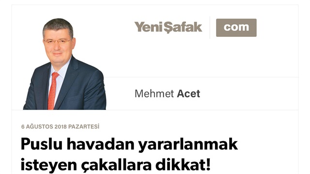 Puslu havadan yararlanmak isteyen çakallara dikkat!