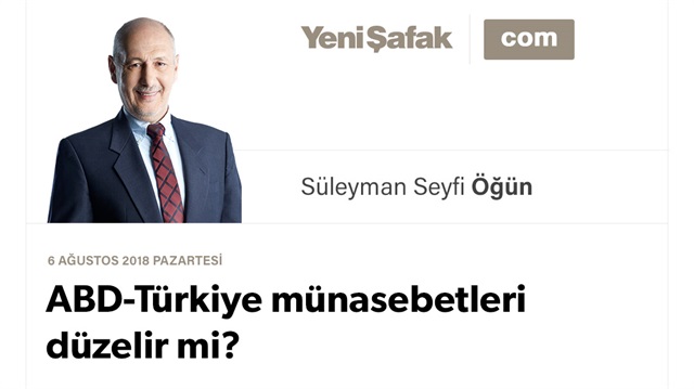 ABD-Türkiye münasebetleri düzelir mi?