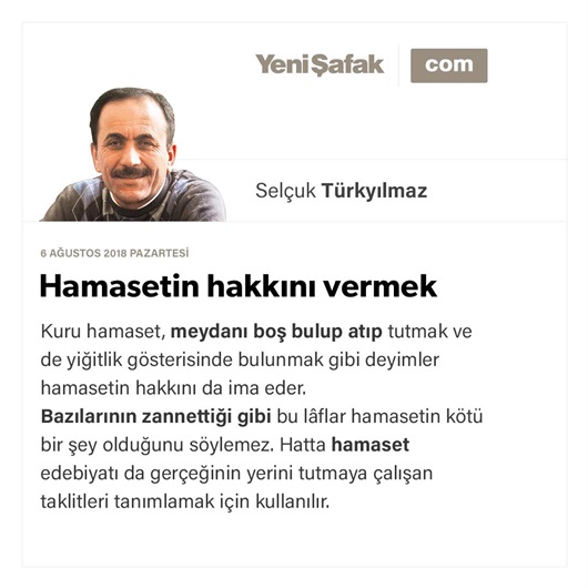 Hamasetin hakkını vermek