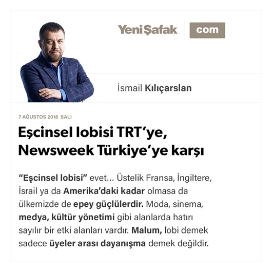Eşcinsel lobisi TRT’ye, Newsweek Türkiye’ye karşı