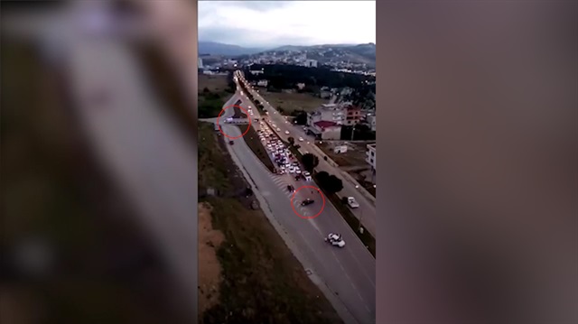 Drift ile önü kesilmişti, şimdi de camları kırıldı
