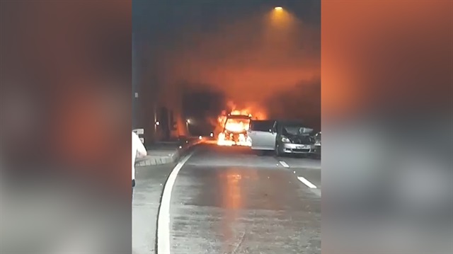 Orduda tünelde kaza: LPGli araç patladı!