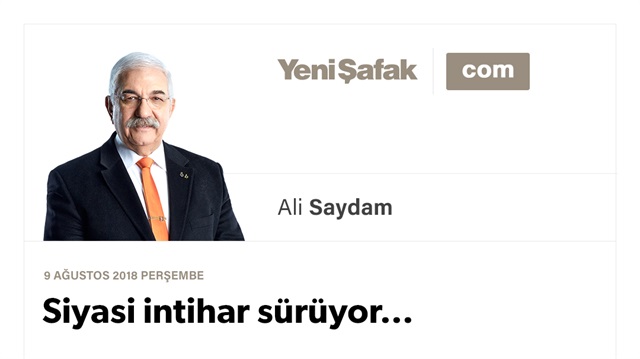 Siyasi intihar sürüyor…