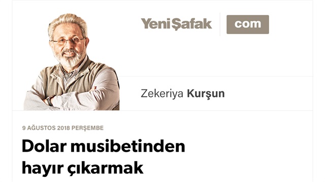 Dolar musibetinden hayır çıkarmak