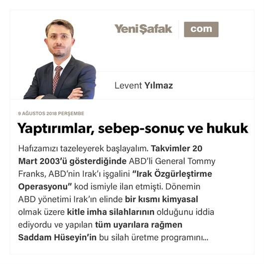 Yaptırımlar, sebep-sonuç ve hukuk