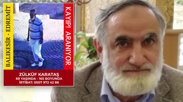 Zülküf Karakaş'ı arama çalışmaları polis, jandarma ve AFAD ekiplerince sürdürülüyor.