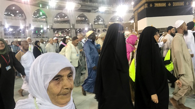 Türkiye’nin en yaşlı hacı adayı 103 yaşındaki Ayşe Topsoy.