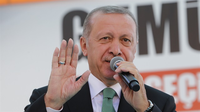 Turkish President Recep Tayyip Erdoğan in Gümüşhane