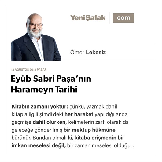 Eyüb Sabri Paşa’nın Harameyn Tarihi