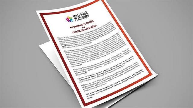 In a declaration issued on Tuesday, the National Will Platform called for unity and solidarity in the face of “economic attacks.”
