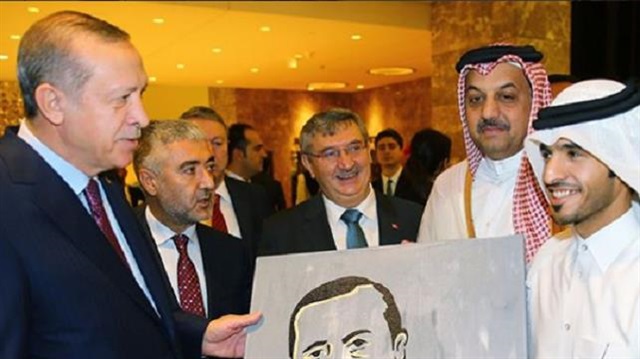 Katarlı sanatçıdan Erdoğan portresi