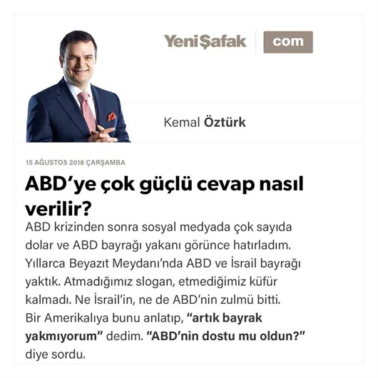 ABD’ye çok güçlü cevap nasıl verilir?