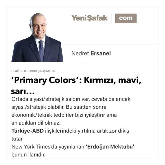 ‘Primary Colors’: Kırmızı, mavi, sarı...