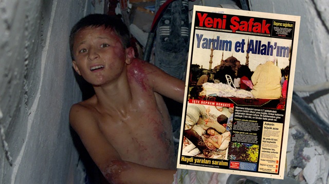 17 Ağustos depreminin manşetlerdeki izi: “Allah’ım yardım et”