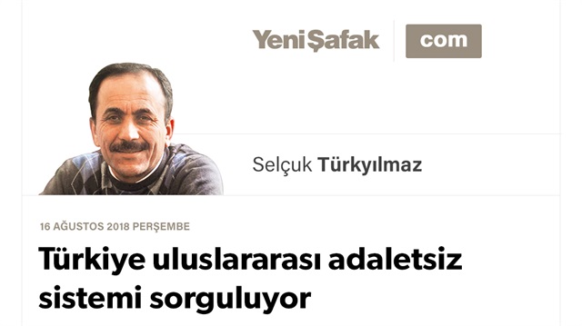 Türkiye uluslararası adaletsiz sistemi sorguluyor