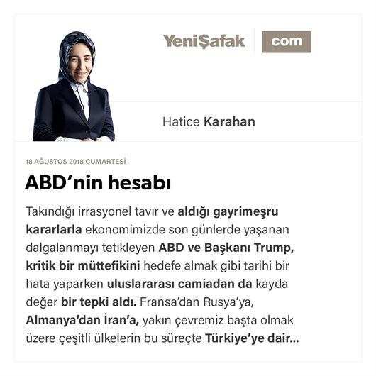 ABD’nin hesabı
