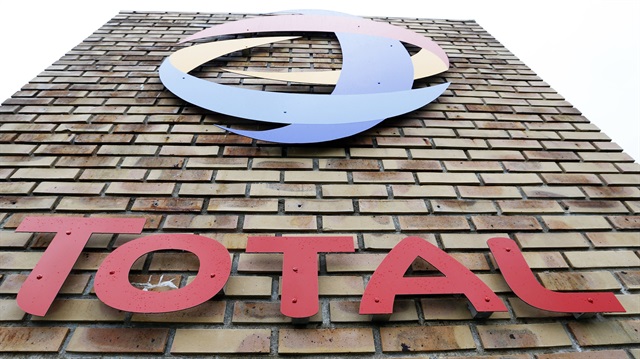 The logo of French oil giant Total 