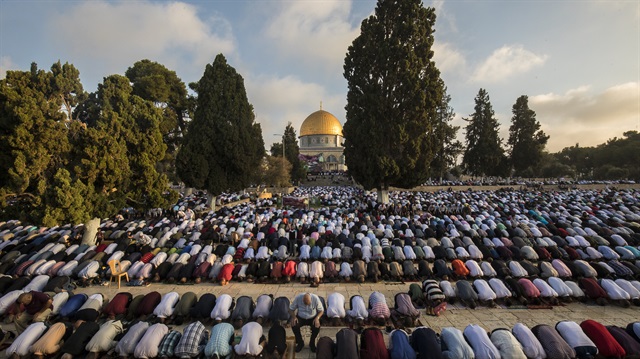 File photo: Salat al Eid prayer at Al Aqsa Mosque in Jerusalem