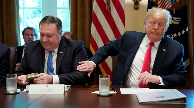 U.S. President Donald Trump and U.S. Secretary of State Mike Pompeo