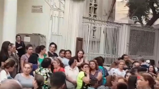Syrian Christans protest PYD/PKK's closing down schools