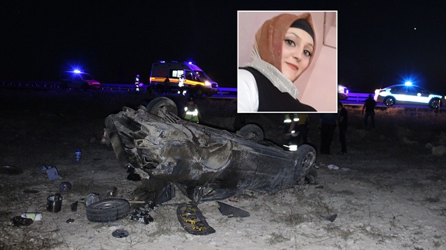 Trafik kazasında hayatını kaybeden 8 aylık hamile kadın, bebeği kucağında olarak defnedildi.