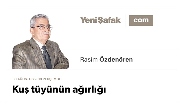 Kuş tüyünün ağırlığı