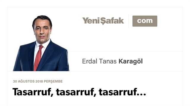 Tasarruf, tasarruf, tasarruf…