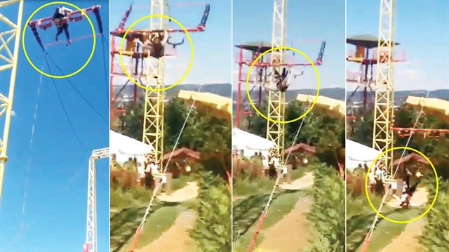 Talihsiz kadın, bir anda 18 metre yükseklikten yere çakıldı.