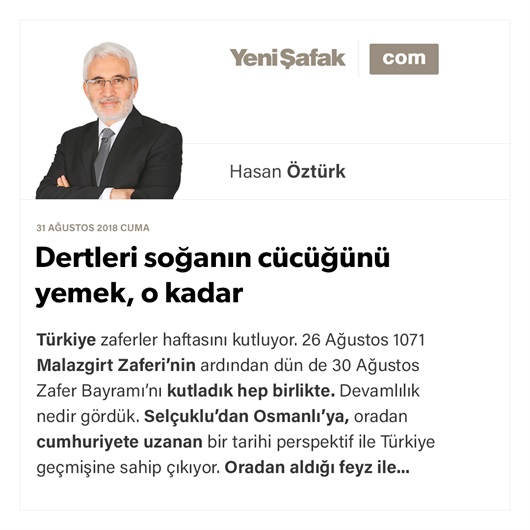 Dertleri soğanın cücüğünü yemek, o kadar