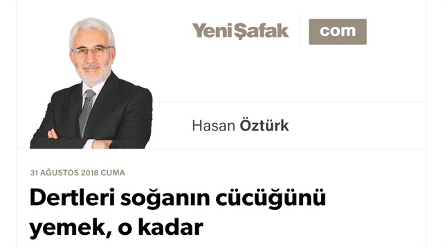 Dertleri soğanın cücüğünü yemek, o kadar