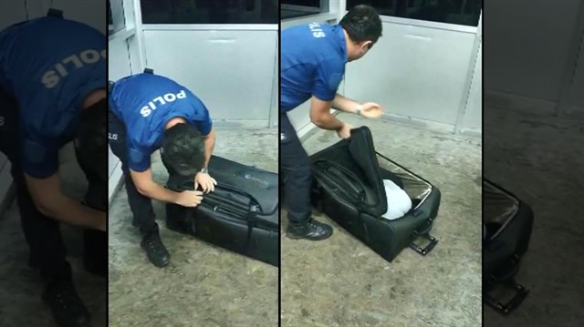 Sınır kapısında valizden kadın çıktı