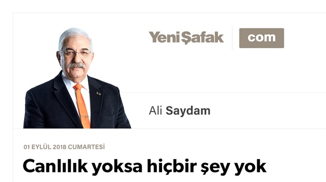 Canlılık yoksa hiçbir şey yok