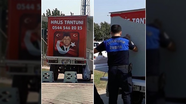 Şehit Ömer Halisdemir ismini kullanan tantunicinin tezgahı zabıta ekiplerince söküldü.