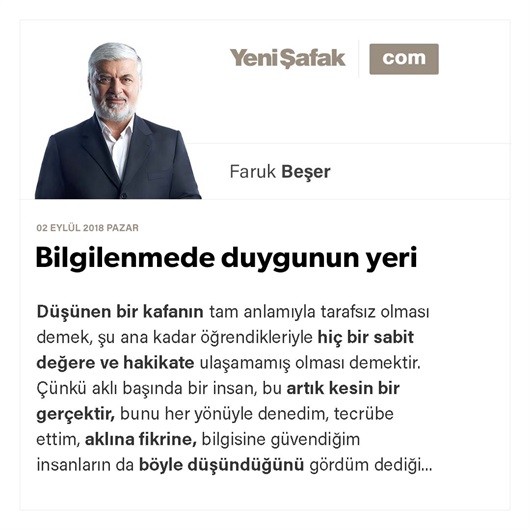 Bilgilenmede duygunun yeri