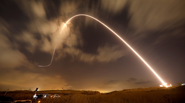  Iron Dome anti-missile system fires an interceptor missile