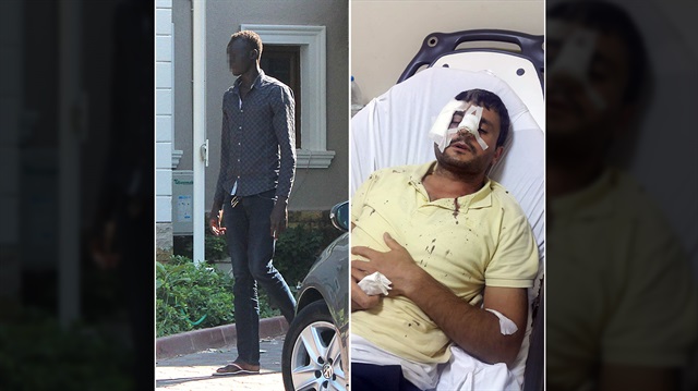 Antalya'da Sudanlı bir kişi eline geçirdiği parke taş ile etrafındakilere saldırdı.