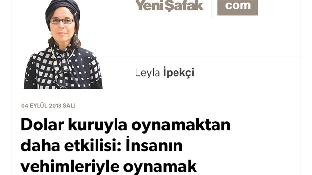 Dolar kuruyla oynamaktan daha etkilisi: İnsanın vehimleriyle oynamak