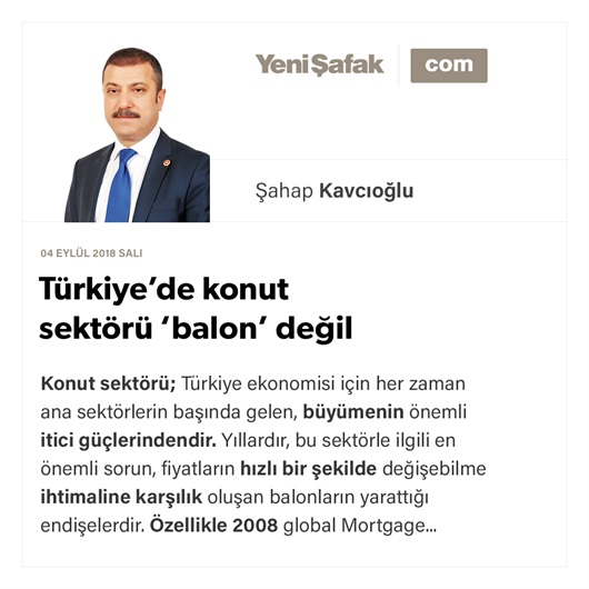 Türkiye’de konut sektörü ‘balon’ değil